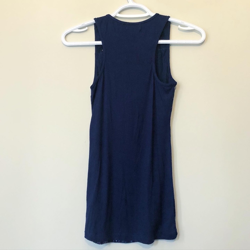 NEW Navy Sequin Racerback Tank - Picture 3 of 3